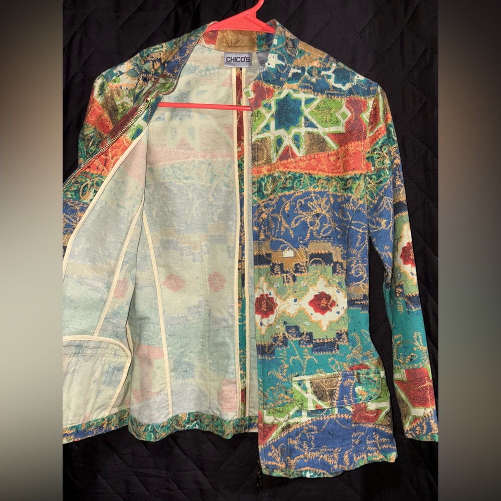 Chico's Multicolor Patterned Jacket - image 6